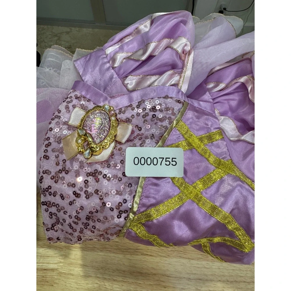 Disney Rapunzel Tangled Princess Costume Dress Purple Gold Girls Size 7